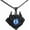 Black Light Blue no chain, variant on Men's Stainless Steel Vintage Evil Eye Demon Skull Head Oxhorn Pendant Necklace