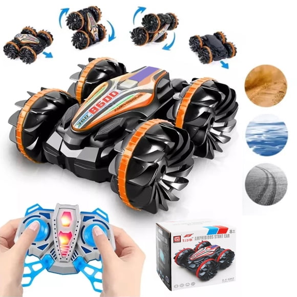 Carro De Control Remoto Anfibio 360° Doble Lado Para Niños