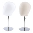 thumbnail image 2 of Adjustable Linen Cover Mannequin Head Hat Stand Display Rack Wig Holder, 2 of 5