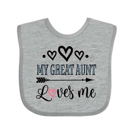 

Inktastic My Great Aunt Loves Me Gift Baby Girl Bib