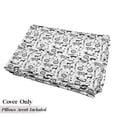 thumbnail image 5 of Tribal Floor Pillow Lounger Cover, Culture Pattern with Traditional Animal and Arrows Folk Design, Nap Mat Printed Fabric Case for 5 Pillows, 88" x 36", Black and White, by Ambesonne, 5 of 5