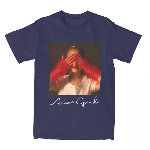 Camisetas con estampado del nuevo álbum de Ariana Grande para hombre, de algodón, de manga corta, geniales, tallas grandes 5XL y 6XL.