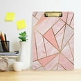 thumbnail image 5 of FMSHPON Liquid Marble Geometric Shape Clipboard Hardboard Wood Nursing Clip Board and Pull for Standard A4 Letter 13x9 inches, 5 of 7
