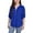 Blue - brightblue, variant on Womens Petites Pattern 1/2 Zip Blouse