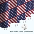 thumbnail image 6 of Red White and Blue Star Striped Pattern Shower Curtain 36"x72" ,Bathroom Decorative Shower Curtains Set with 12 Hooks,Modern Waterproof Washable Shower Curtain, 6 of 6
