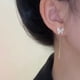 thumbnail image 4 of Pendientes de mariposa de circón con incrustaciones, aretes delicados y sencillos de mariposa dorada, joyería personalizada, regalo de aniversario, 2022, 4 of 4