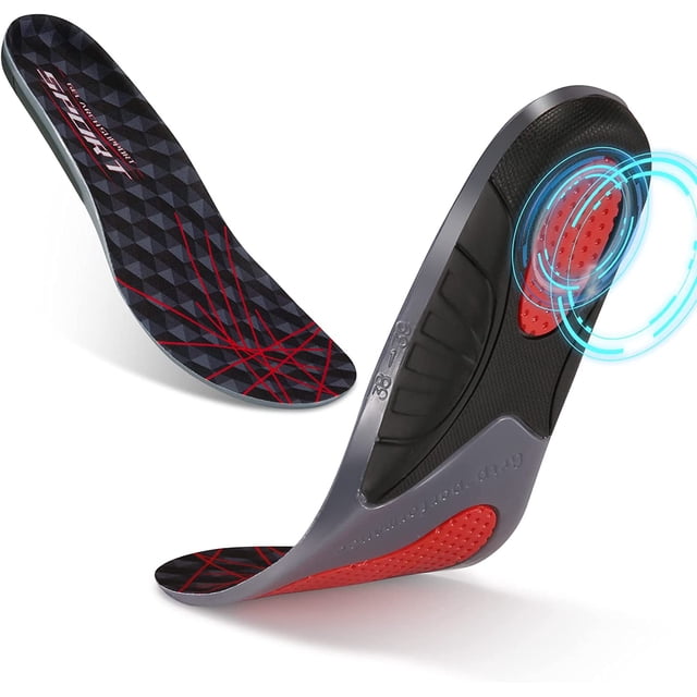Insoles,Neutral Arch Support,Plantar Fasciitis Pain Relief,Silicone Shock-Absorbing Sports Insole,Maximum Cushioning