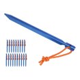thumbnail image 3 of Tent Stakes V Shape Heavy Duty Tent Peg With Ropes For Outdoor Camping Tent Accessories Blue, 3 of 8