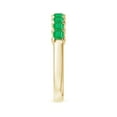 thumbnail image 5 of ANGARA Natural Square Emerald Semi Eternity Classic Wedding Ring in 14K Yellow Gold for Women (Size-2.6mm) | May Birthstone, Birthday, Anniversary, Jewelry Gift for Women | Natural Emerald Ring, 5 of 10
