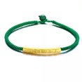 thumbnail image 4 of K-KED Fine Real 24K Yellow Gold Bracelet 3D Six-word Motto Bead Cord Weave Bracelet-Red String-18cm/7.08inch, 4 of 8