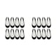 thumbnail image 1 of Almohadillas metatarsianas Sonducket para mujer estilo calcetín 8 piezas negro, 1 of 6