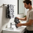 thumbnail image 5 of Kyusrd Hand Towels for Bathroom,Cotton Soft Absorbent Decorative Hand Towel for Face Spa Bath Gym Kitchen,Gray,34x72cm, 5 of 6