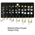 thumbnail image 4 of Aellinatey Beautiful Metal Ball Crystals Stud Earrings 20 Pairs Earrings for Daily Wear, 4 of 13