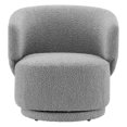thumbnail image 5 of Swivel Armchair Chair, Light Grey Gray, Fabric, Living Kitchen Cafe Bistro Hospitality Restaurant, Modern Contemporary HB34746, 5 of 9