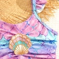 thumbnail image 6 of ZHOGXU Children Toddlers Girls Swimwear Sleeveless Spaghetti Strap Comfortable Stylish Swimsuit Beachwear With Layered Skirt For Pool Beach Party,Purple,3-4 Years, 6 of 7