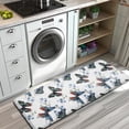 thumbnail image 3 of White Butterfly Blue Flower Pattern Kitchen Rug Mat,Kitchen Runner Rugs Non Skid Washable,Decorative Kitchen Floor Mats for Kitchen,Sink,Laundry,17"x47.2", 3 of 7