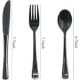 thumbnail image 2 of 300 Pieces Of Black Plastic Silverware,Heavy Duty, 100 Forks, 100 Spoons, 100 Knives, Heat-Resistant and BPA-free Disposable Silverware,Party Supplies, High-end Utensils, 2 of 4