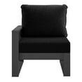 thumbnail image 2 of WestinTrends Montara Outdoor HDPE Left Arm Sectional Patio Corner Club Chair with Patio Cushions, Gray/Black, 2 of 15
