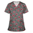 thumbnail image 1 of Snoarin Hauts de Travail Grande Taille pour Femmes Mode Manches Courtes Col Hauts Blouse Uniforme de Travail Chemise Uniformes de Travail pour Femmes en Solde, 1 of 3