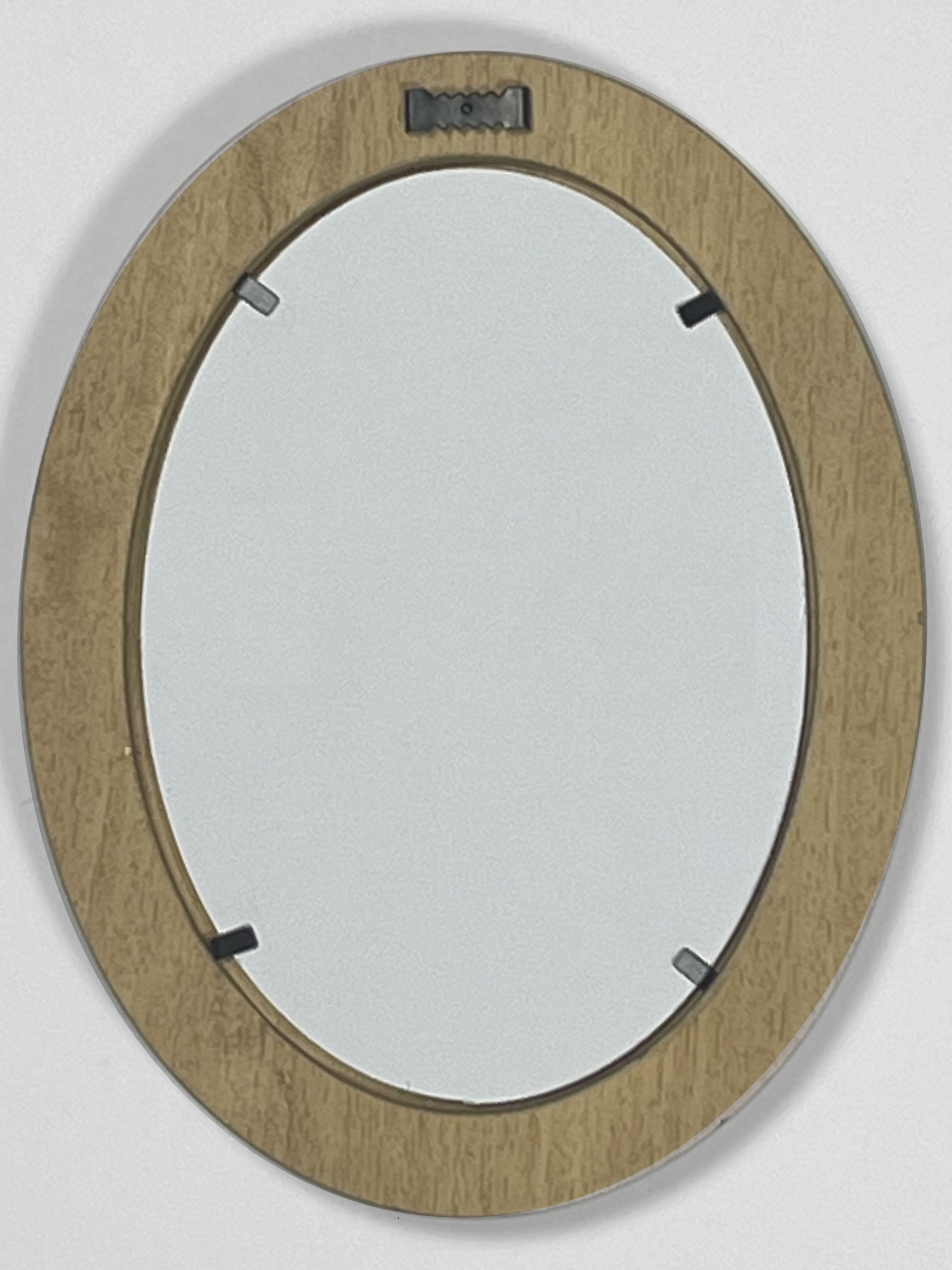 WallWorks Classic Oval Silhouette Picture Frame 5X7 - Hand Made Solid Wood Frame - Hand applied two toned walnut stain
