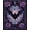 Purple Black Grey, Pattern 17, variant on ODIKA 8'x10' Washable Area Rug Non-Shedding, Easy Care, Gothic Bat Halloween Flowers Plum Boho Floral Motif with Symmetrical Vines for King Size Bedroom Under Bed, Master Suite