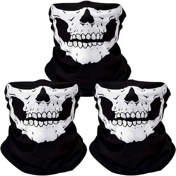 3 uds mascarillas faciales transpirables máscara de calavera pasamontañas sin costuras máscara para la cabeza bufanda montar a prueba de viento máscara de diadema sin costuras