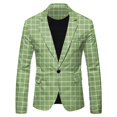 thumbnail image 4 of kamemir Men Suits Slim Fit Mens Slim Fit Solid and Heathered Suit Separate Jackets(Green,S), 4 of 4