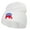 White, variant on Republican Elephant USA Embroidered Short Beanie - Navy OSFM