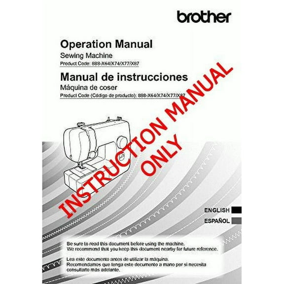 Brother FB1757T Sewing Machine Owners Instruction Manual