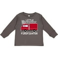 thumbnail image 3 of Inktastic Red Fire Little Firefighter White Text Boys or Girls Long Sleeve Toddler T-Shirt, 3 of 5
