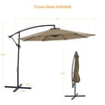 thumbnail image 2 of Sonerlic 10ft Offset Hanging Outdoor Cantilever Patio Umbrella for Garden,Yard and Poolside, Taupe, 2 of 7