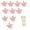 Pink, variant on 10 Pack Coastal Starfish Cabinet Knobs, Ceramic Drawer Pulls with Mounting Screws, Ocean Beach Style Furniture Knobs for Dresser Wardrobe Kitchen Cupboard