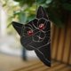 thumbnail image 1 of Decoración divertida para esquinas de ventanas, atrapasol de gato negro para Halloween, colgante de ventana de gato negro, atrapasol de gato negro que mira fijamente, decoración navideña de otoño para, 1 of 7