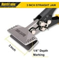 thumbnail image 3 of 3 inch Straight Sheet Metal Hand Seamer Heavy Duty Bending Pliers  for HVAC, 3 of 6