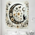 thumbnail image 3 of Ambesonne Hippie Tapestry Twin Size, Modern Scandi Crescent Boho, 68"x88", Grey Yellow Charcoal Grey, 3 of 3