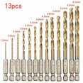thumbnail image 6 of 13pcs/set Hss Titanium Twist Drill Bit Hex Shank 1.5-6.5mm Steel Speed High, 6 of 9