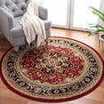 thumbnail image 2 of SAFAVIEH Lyndhurst Miranda Floral Area Rug, Red/Black, 3'3" x 3'3" Round, 2 of 6