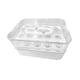 thumbnail image 5 of Contenedor para guardar huevos, soporte para huevos para refrigerador, temporizador de frescura, bandejas para huevos. 2 capas y transparente, 5 of 9