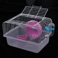 thumbnail image 3 of Yinanstore Small Hamster Cage Sleeping House Gerbils Rabbit Iron Transport for Small Animals , Red, 3 of 8