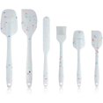 thumbnail image 1 of Heat Resistant Silicone Spatulas Set 6pcs, Seamless Design Non-Stick Mixing Spatulas with Stainless Steel Core, Premium BPA-Free Rubber Spatula Baking Cooking Utensile for Home Kitchen BBQ (white), 1 of 6