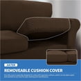 thumbnail image 2 of JIATER 3-Piece Sofa Cover Stretch Couch Cover Washable Sofa Slipcover Furniture Protector with 2 Cushion Covers,Loveseat Dark Coffee, 2 of 8