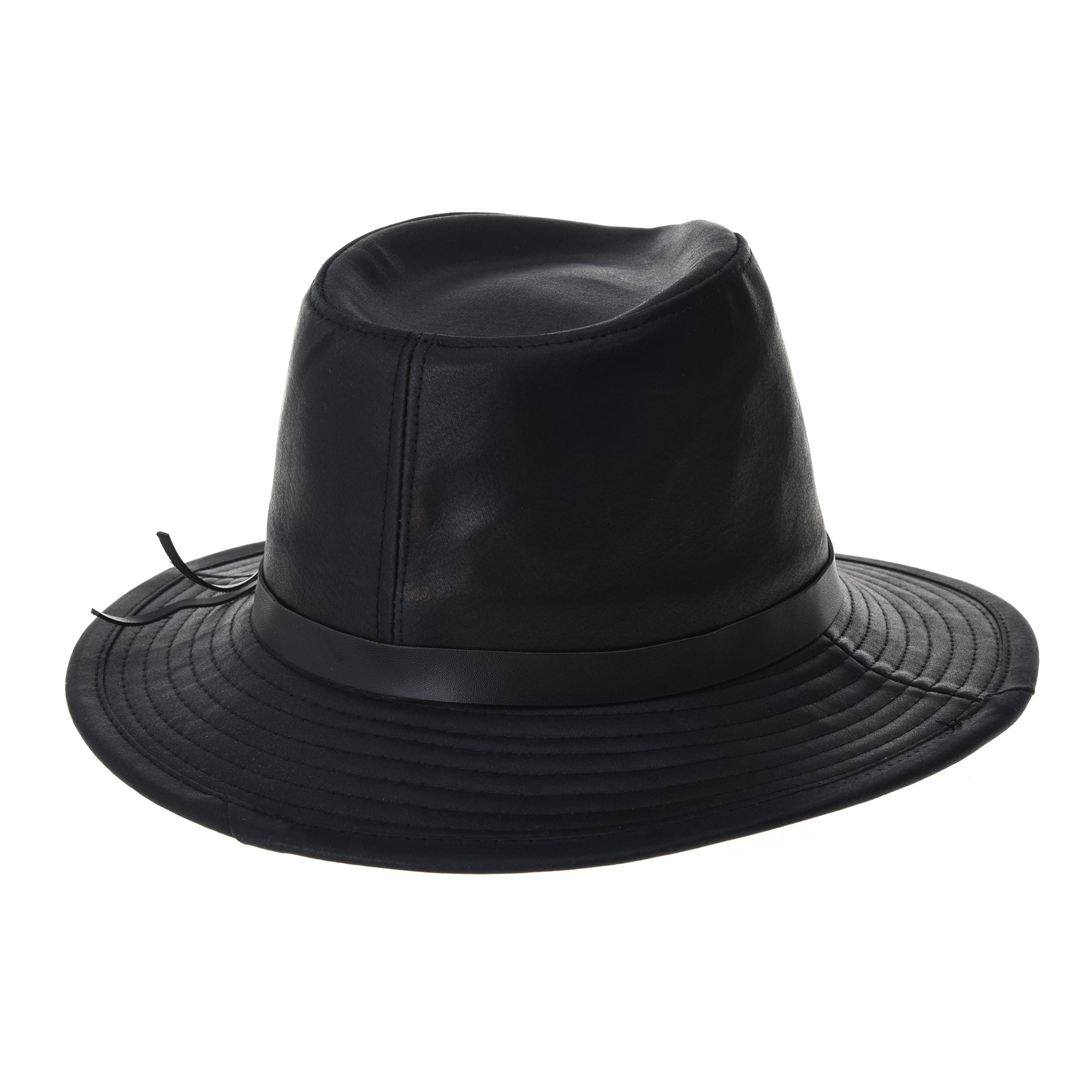 WITHMOONS Indiana Jones Hat Weathered Faux Leather Outback Hat GN8748