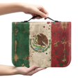 thumbnail image 2 of HELLHERO Mexican Flag Church Bible Bag with Protective Portable Bible Carrying Case for Outdoor, PU Leather Bible Cover for Christian Prayer, 2 of 12