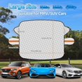 thumbnail image 2 of KAIYANG Parasol para ventana delantera de coche, cubierta magnética plegable para parabrisas delantero de coche, protector solar delantero UV (145 x 113 cm) 170 x 143 cm, 2 of 5