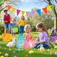 thumbnail image 5 of 18Pack Easter Egg Hunt Bags, 8.3×7.9×6 inch Easter Bags with Handles,Bunny&Chick Egg Hunt Baskets for Kids, Adults, Party Supplies and Holiday Decor(9 Unique Patterns), 5 of 9