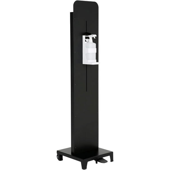 M&T Displays Black Handsfree Touchless Foot Operated Refillable Hand Sanitizer Dispenser Station 1000 mL. (33.8 oz.) for Liquid/Lotion Soap or Sanitizing Products Floor Standing Heavy Duty Commercial
