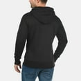 thumbnail image 4 of Hessimy Mens 2024 Cotton Hooded Button Collar Drawstring Hoodies Pullover Sweatshirts Casual Long Sleeve Shirts with Pocket(Z04-Black,M）, 4 of 7