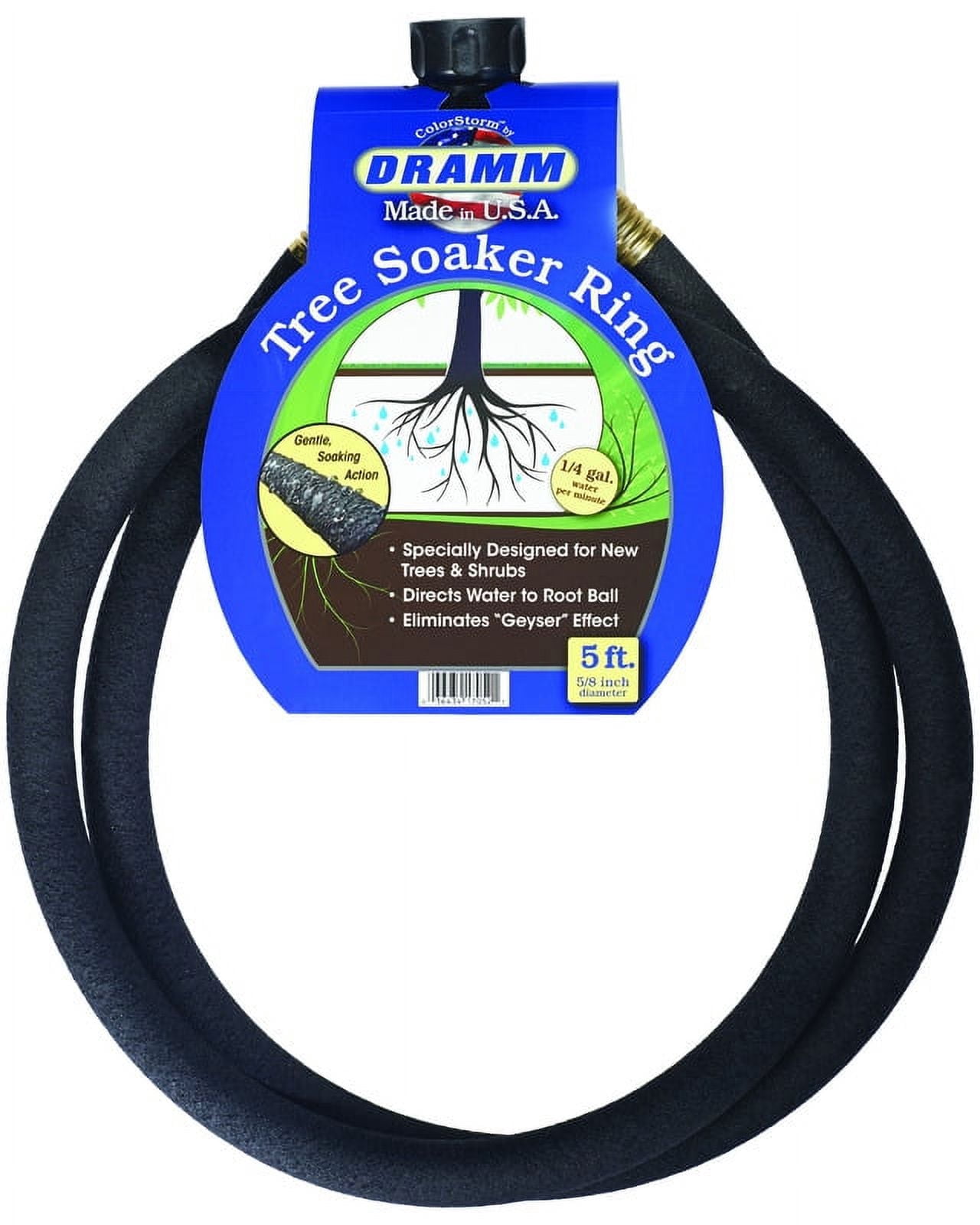 Dramm ColorStorm 5/8” x 5’ Heavy Duty Soaker Ring Garden Hose