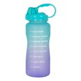 thumbnail image 1 of Botella de agua Onof  BAP-2.2L 2.2 Litros Termo de agua Verde Morado con Marcador de Tiempo, 1 of 8