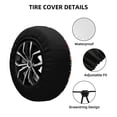 thumbnail image 2 of Yiaed Many Kind Of Flowers Print Tire Wheel Cover, Waterproof Spare Tire Cover Fit for Jeep, Truck,Trailer, RV, SUV, Camper and Most Vehicle-17 inch, 2 of 6